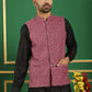 Men's Velvet Nehru Jacket With Solid Kurta Pyjama