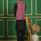 Men's Velvet Nehru Jacket With Solid Kurta Pyjama