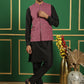 Men's Velvet Nehru Jacket With Solid Kurta Pyjama