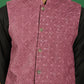 Men's Velvet Nehru Jacket With Solid Kurta Pyjama