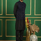 Men's Velvet Nehru Jacket With Solid Kurta Pyjama