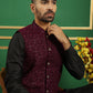 Men's Velvet Nehru Jacket With Solid Kurta Pyjama