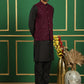 Men's Velvet Nehru Jacket With Solid Kurta Pyjama