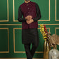 Men's Velvet Nehru Jacket With Solid Kurta Pyjama