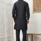 Embroidered Nehru Jacket With Solid Kurta Pyjama Set
