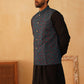 Embroidered Nehru Jacket With Solid Kurta Pyjama Set