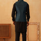 Embroidered Nehru Jacket With Solid Kurta Pyjama Set