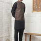 Embroidered Nehru Jacket With Solid Kurta Pyjama Set