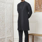Embroidered Nehru Jacket With Solid Kurta Pyjama Set