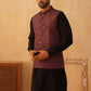 Embroidered Nehru Jacket With Solid Kurta Pyjama Set