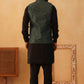 Embroidered Nehru Jacket With Solid Kurta Pyjama Set