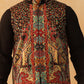 Paisley Printed Nehru Jacket With Solid Kurta Pyjama Set