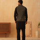 Embroidered Nehru Jacket With Solid Kurta Pyjama Set ( JOKPWC 592B 4109Black )