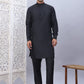 Embroidered Nehru Jacket With Solid Kurta Pyjama Set