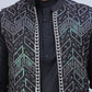 Embroidered Nehru Jacket With Solid Kurta Pyjama Set