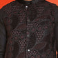 Embroidered Velvet Nehru Jacket With Solid Kurta Pyjama ( JOKPWC 592B 4123 Black )