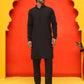 Embroidered Nehru Jacket With Solid Kurta Pyjama ( JOKPWC 592B 4124 White )