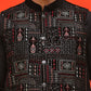 Embroidered Velvet Nehru Jacket With Solid Kurta Pyjama ( JOKPWC 592B 4125 Black )