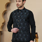Embossed Nehru Jacket with Solid Kurta Set for Men ( JOKPWC 592B 4133 Grey )
