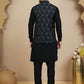 Embossed Nehru Jacket with Solid Kurta Set for Men ( JOKPWC 592B 4133 Grey )