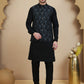 Embossed Nehru Jacket with Solid Kurta Set for Men ( JOKPWC 592B 4133 Grey )