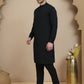 Embossed Nehru Jacket with Solid Kurta Set for Men ( JOKPWC 592B 4133 Maroon )