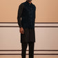 Luxury Velvet Nehru Jacket Paired with Solid Kurta Pyjama ( JOKPWC 592B 4144 B 4144Navy )