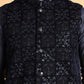 Men's Velvet Nehru Jacket With Solid Kurta Pyjama ( JOKPWC 592N 4118Navy )