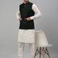 Men Nehru Jacket with White Kurta Pyjama.