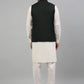 Men Nehru Jacket with White Kurta Pyjama.