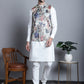 Men's Digital Print and Zari Work Nehru Jacket With Kurta Pyjama Set