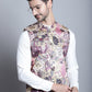Men's Digital Print and Zari Work Nehru Jacket With Kurta Pyjama Set
