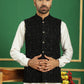Men's Velvet Nehru Jacket With Solid Kurta Pyjama