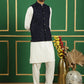 Men's Velvet Nehru Jacket With Solid Kurta Pyjama