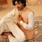 Embroidered Nehru Jacket With Solid Kurta Pyjama Set ( JOKPWC 592W 4104Brown )