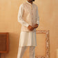 Embroidered Nehru Jacket With Solid Kurta Pyjama Set