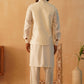 Embroidered Nehru Jacket With Solid Kurta Pyjama Set