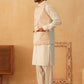 Embroidered Nehru Jacket With Solid Kurta Pyjama Set
