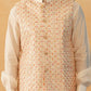 Embroidered Nehru Jacket With Solid Kurta Pyjama Set