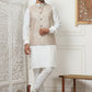 Embroidered Nehru Jacket With Solid Kurta Pyjama Set
