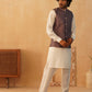 Embroidered Nehru Jacket With Solid Kurta Pyjama Set ( JOKPWC 592W 4105Purple )