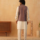 Embroidered Nehru Jacket With Solid Kurta Pyjama Set ( JOKPWC 592W 4105Purple )