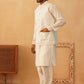 Embroidered Nehru Jacket With Solid Kurta Pyjama Set