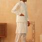 Embroidered Nehru Jacket With Solid Kurta Pyjama Set