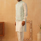 Embroidered Nehru Jacket With Solid Kurta Pyjama Set