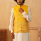 Embroidered Nehru Jacket With Solid Kurta Pyjama Set