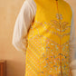 Embroidered Nehru Jacket With Solid Kurta Pyjama Set