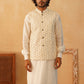 Embroidered Nehru Jacket With Solid Kurta Pyjama Set