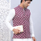 Embroidered Nehru Jacket With Solid Kurta Pyjama Set