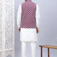 Embroidered Nehru Jacket With Solid Kurta Pyjama Set